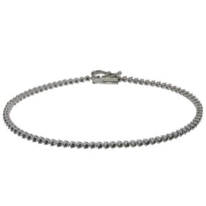 צמיד טניס 3 שיניים יהלומים שחורים 0.88 נקודות